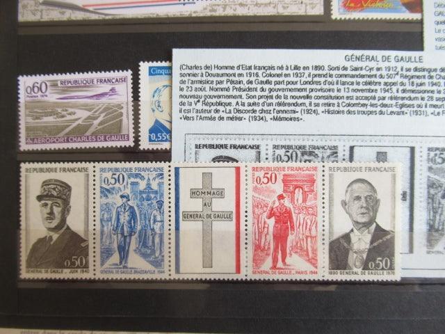 France - Importante Thématique sur le General De Gaulle - Timbres-Et-Passion