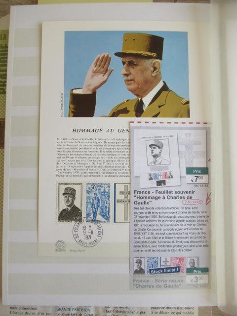 France - Importante Thématique sur le General De Gaulle - Timbres-Et-Passion