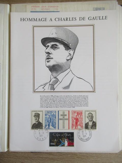 France - Importante Thématique sur le General De Gaulle - Timbres-Et-Passion