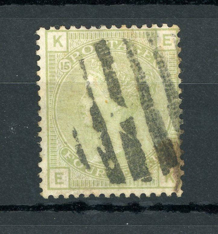 Grande-Bretagne 1876/1880 - Signé Brun, filigrane grande jarretière, 4d vert olive - Yvert n°59 - Timbres-Et-Passion