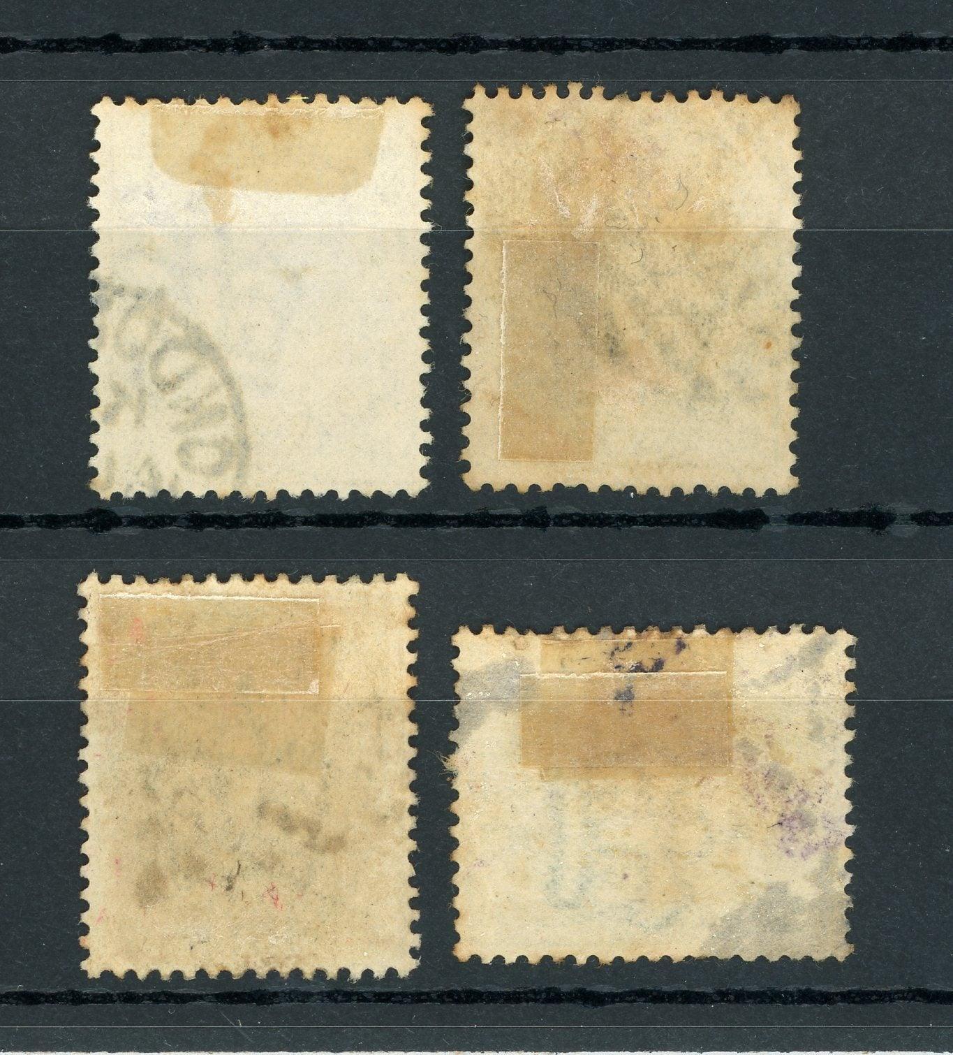 Grande-Bretagne 1883/1884 - Filigrane couronne, collection, cote 950€ - Yvert n°80/82 et 84 - Timbres-Et-Passion