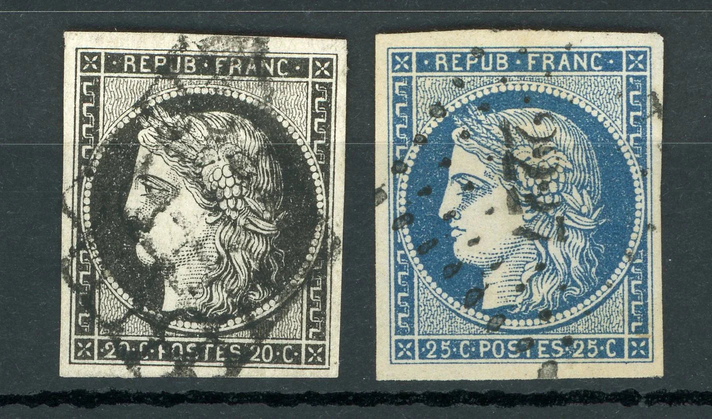 France 1849/1850 - 1er choix, série - Yvert n°3a et 4