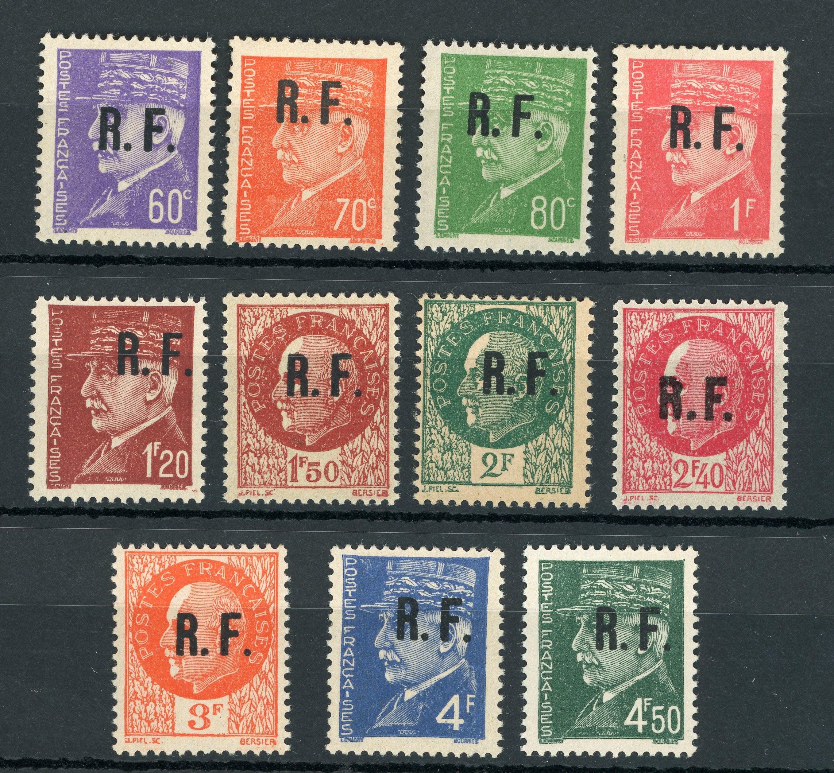 France 1944 - neuf sans charnière, libération de Poitiers Type IV - Mayer n°39/49