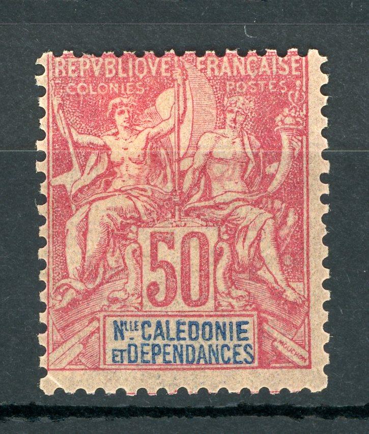 Nouvelle Calédonie - cote 100€, 50c rose - Yvert n°51
