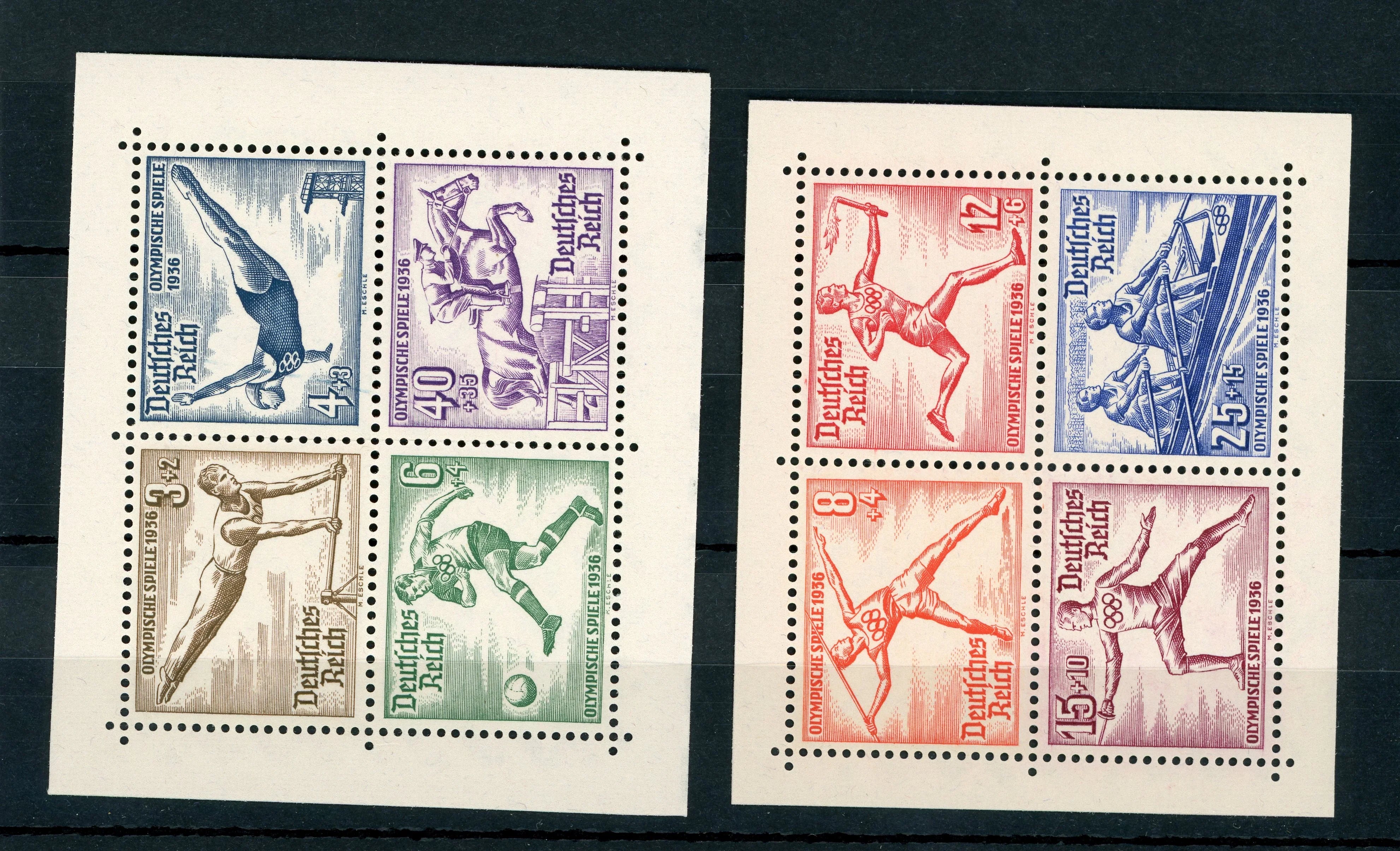 Allemagne 1936 - Sans charnière, superbe central des JO de Munich - Yvert n°565/572