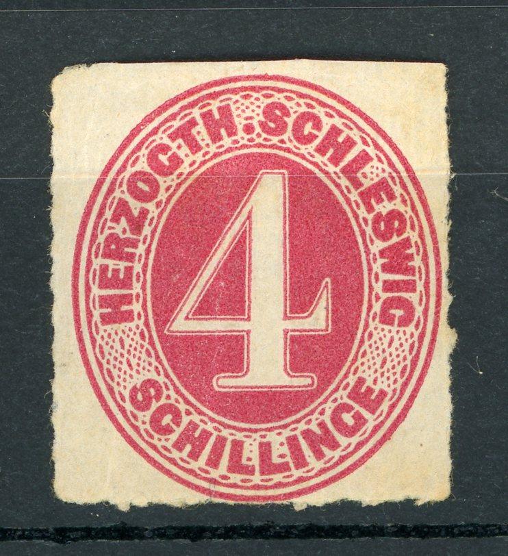 Schleswig-Holstein 1864/1867 - 4s Rose Carminé - Yvert n°23