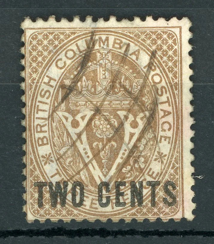 Colonie britannique 1868/1871 - cote 150€, 2 cents sur 3p Bistre - Yvert n°12