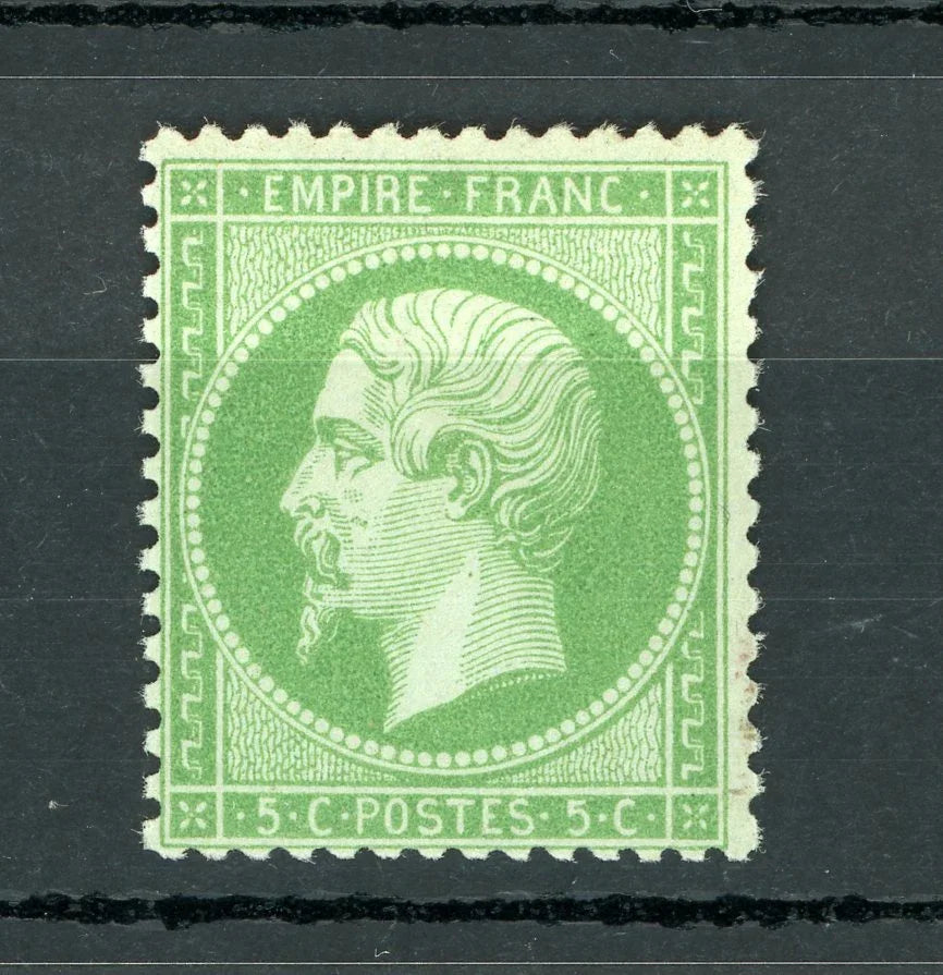 France 1862 - Signé Calves, cote 350€, Napoléon 5c vert - Yvert n°20