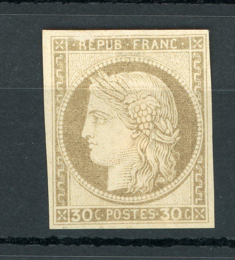 Colonie française 1872/1877 - Signé Miro, fond ligné vertical - Yvert n°20b