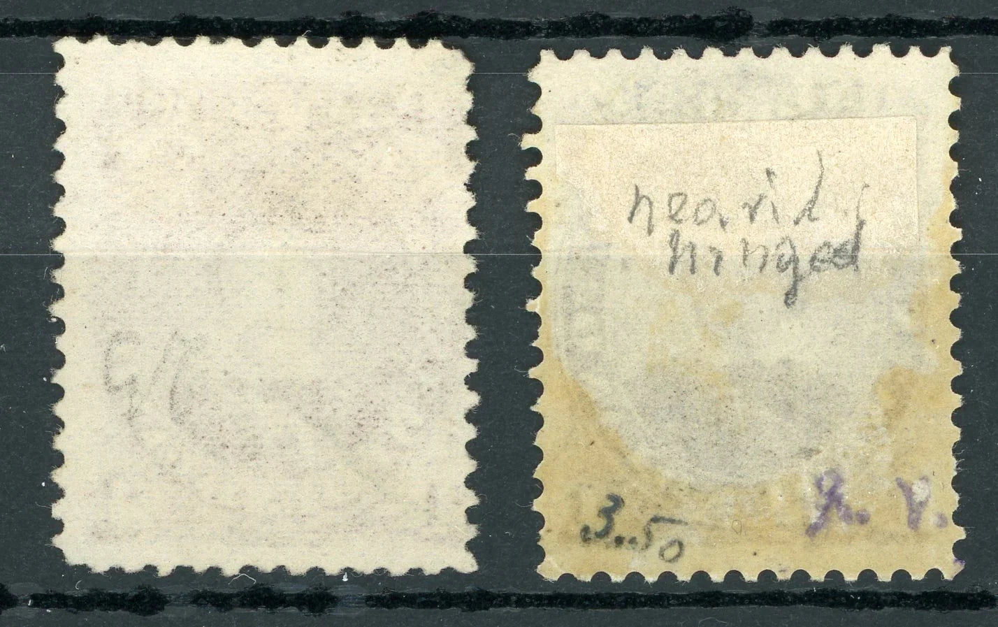 Terreneuve 1866/1871 - Les 2 nuance, Violet Brun et Brun lilas - Yvert n°20 et 20a