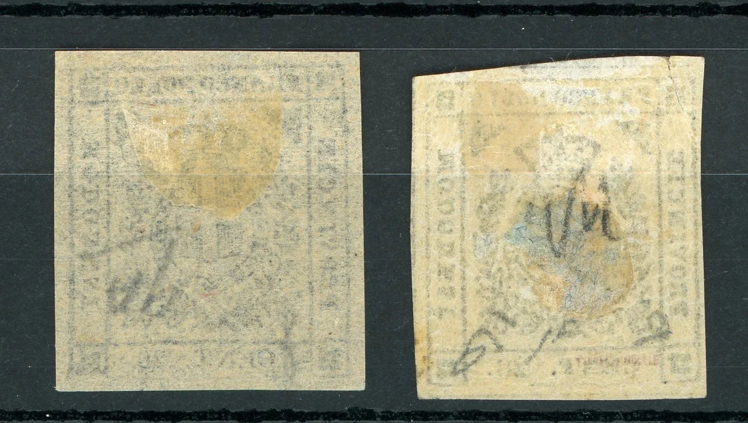 Modère - Superbe nuance Violet gris et Violet - Yvert n°9a et 9