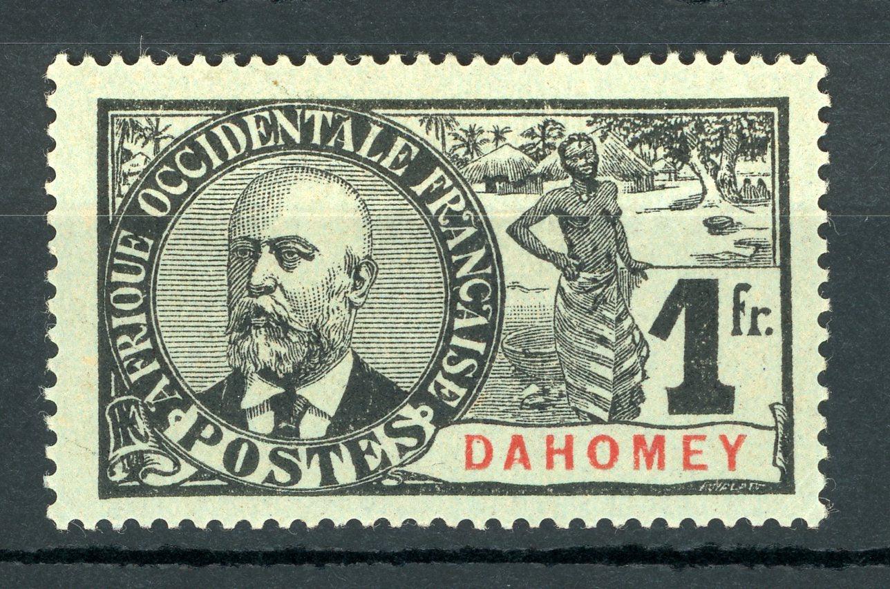 Dahomey 1906/1907 - 1fr noir sur bleu-gris - Yvert n°30