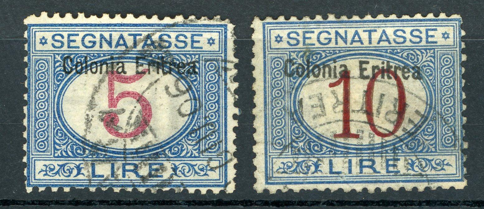 Erythrée 1903 - Cote 675€, Timbre Taxe - Yvert n°10/11