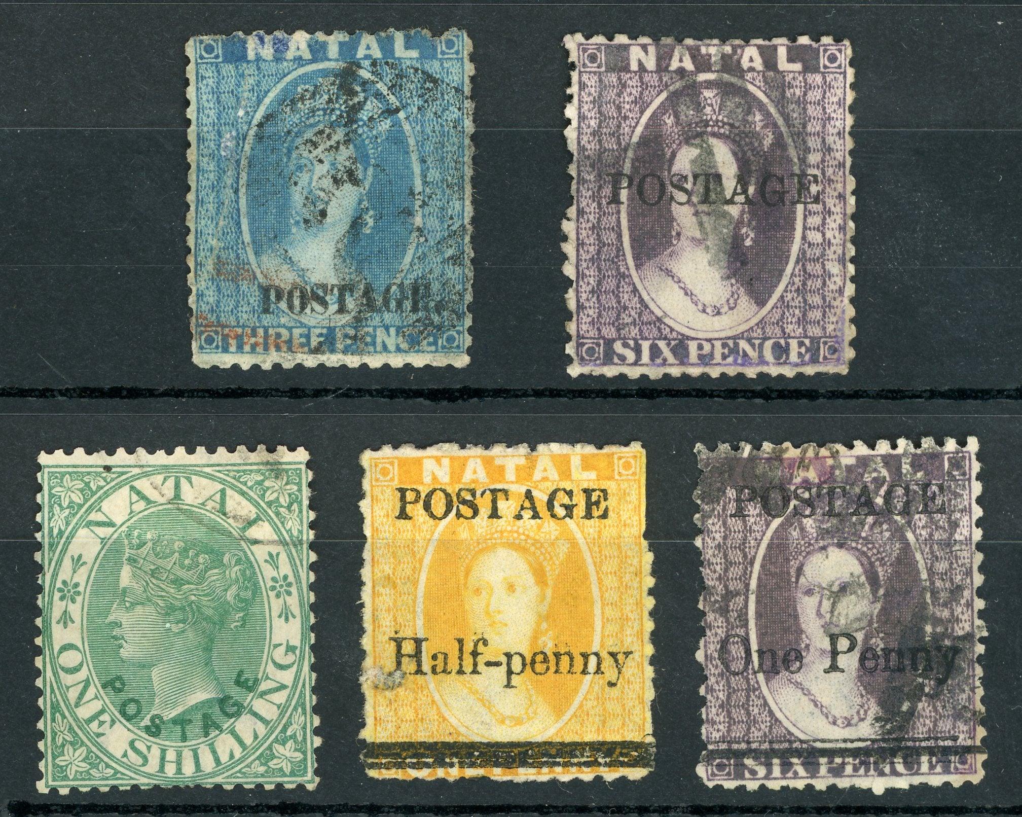 Natal 1869/1877 - Cote 220€, Sélection - Yvert n°16,17 Type II, 26, 40 et 41