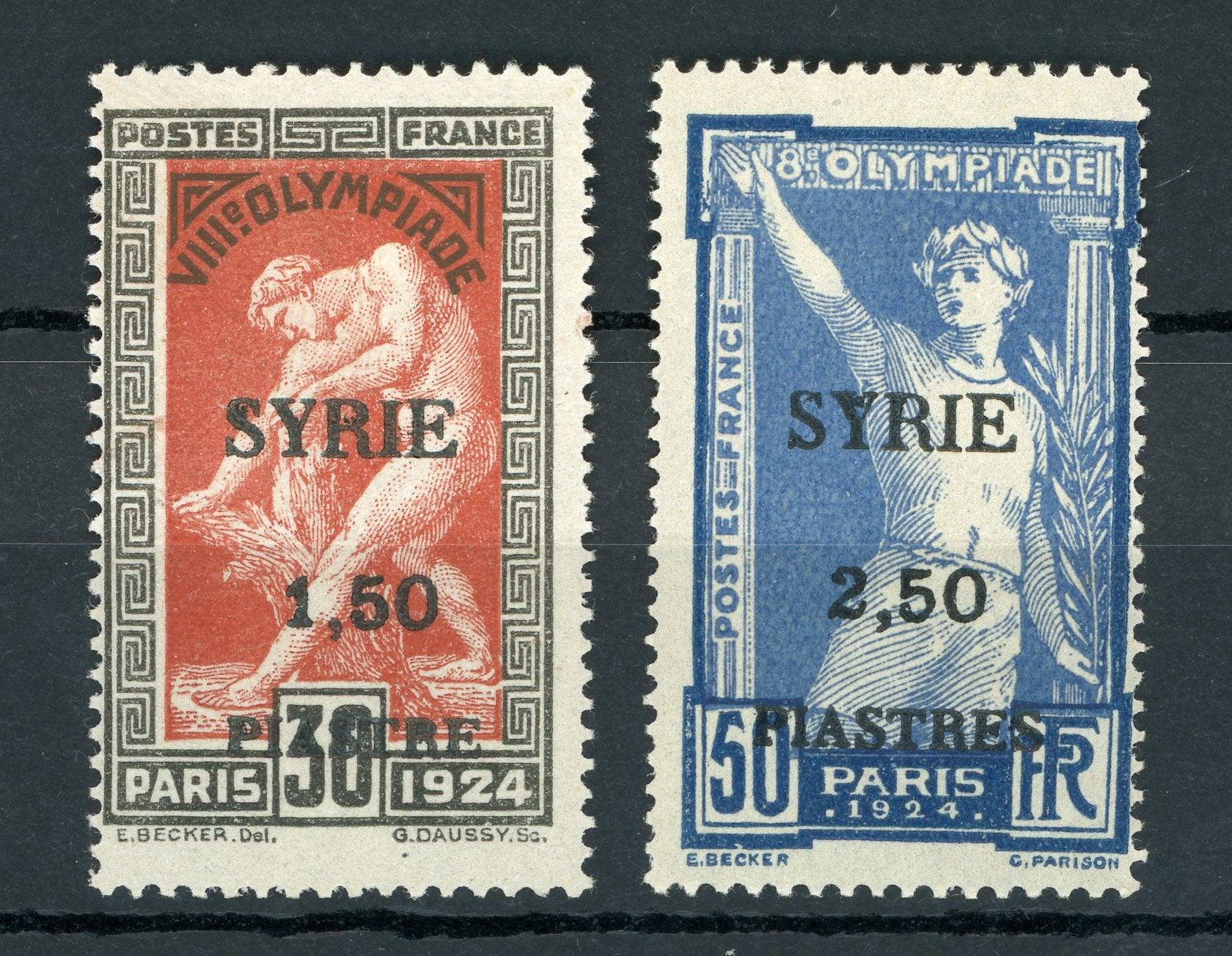Syrie 1924 - jeux olympiques - Yvert n°124/125