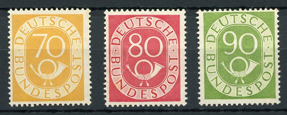 Allemagne fédéral 1951/1952 - Cor Postal, cote 1000€ - Yvert n°22/24