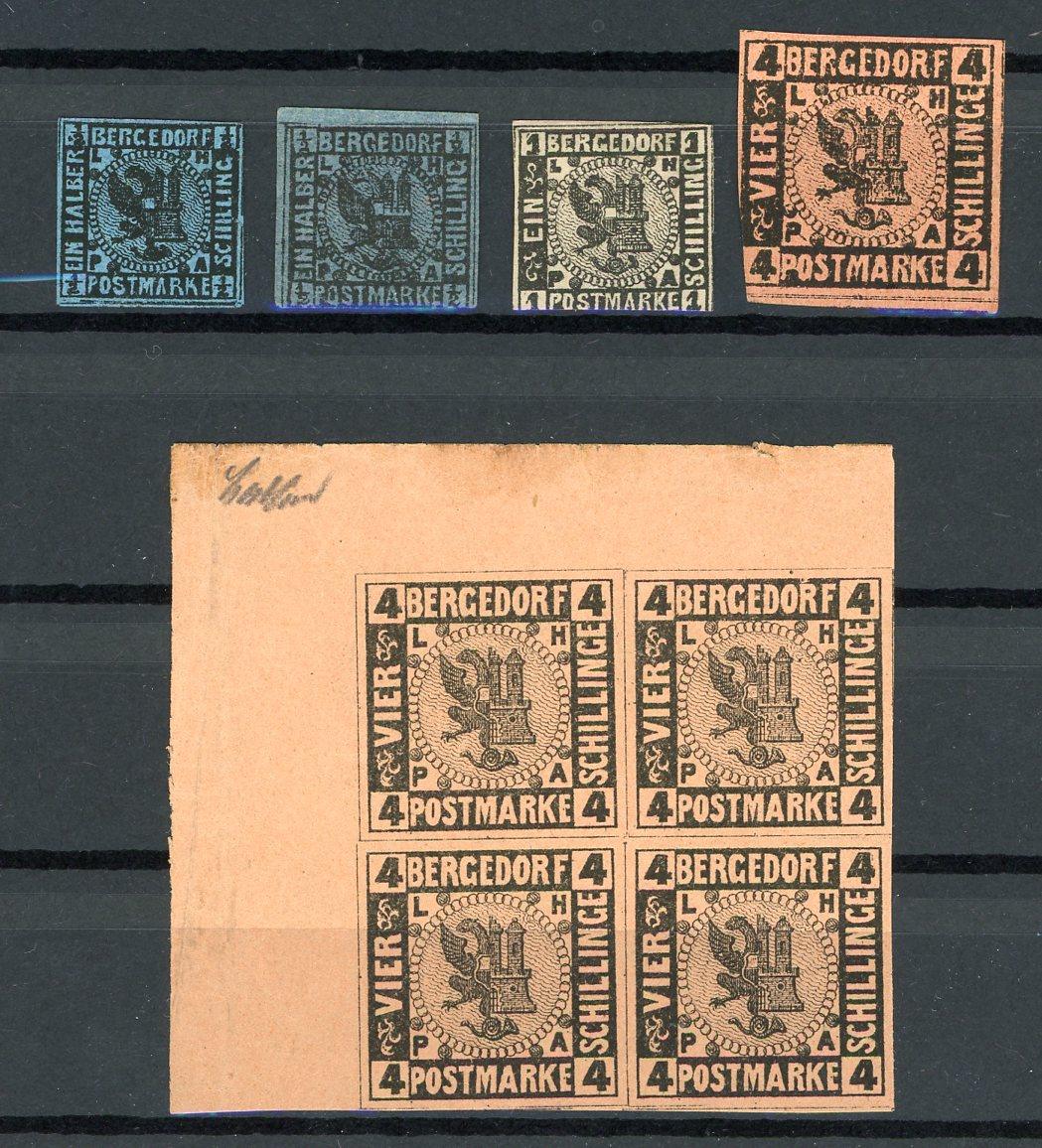 Bergedore - Sélection de Timbres - Yvert n°2,3 et 7