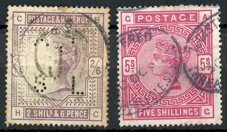 Grande Bretagne 1883/1884 - Victoria, série de timbres - Yvert n°86/87