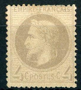 France 1863 - Type I, superbe Napoléon 4ct Gris - Yvert n°27A