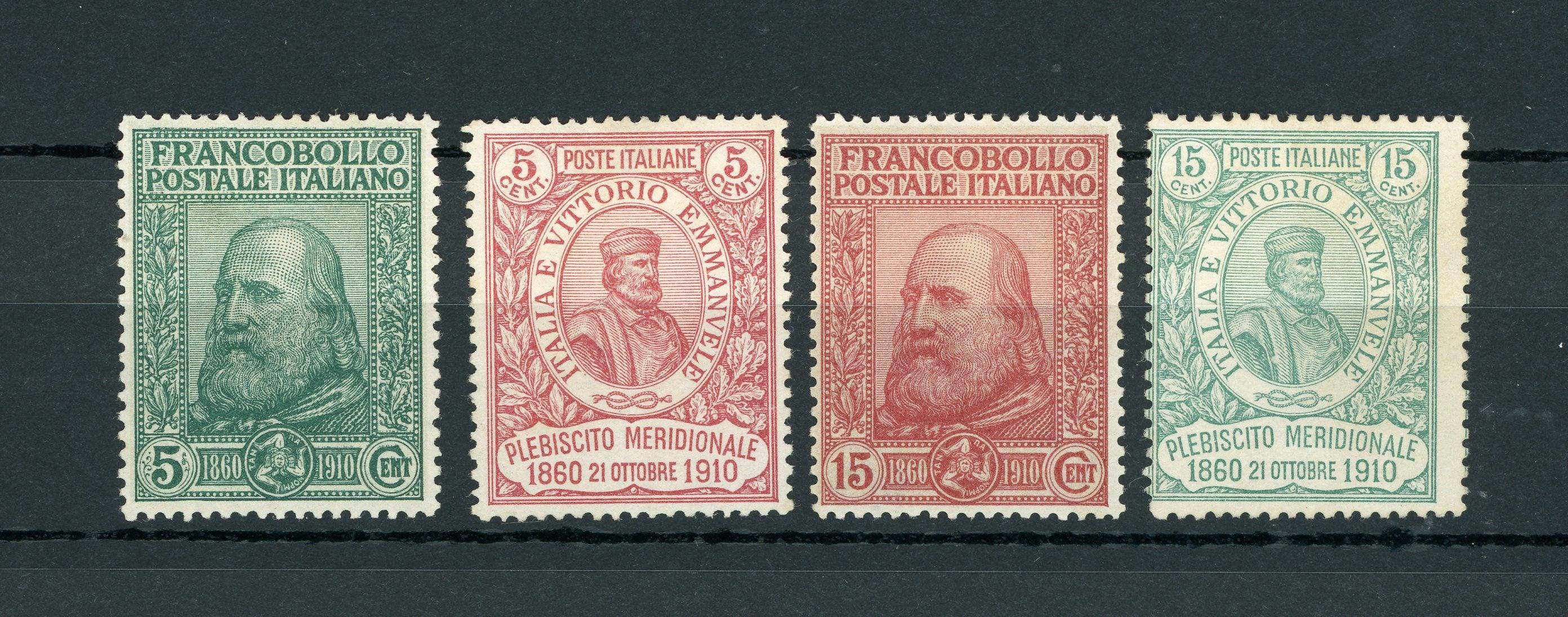 Italie 1910 - Série complète - Yvert n°83/86 - Timbres-Et-Passion