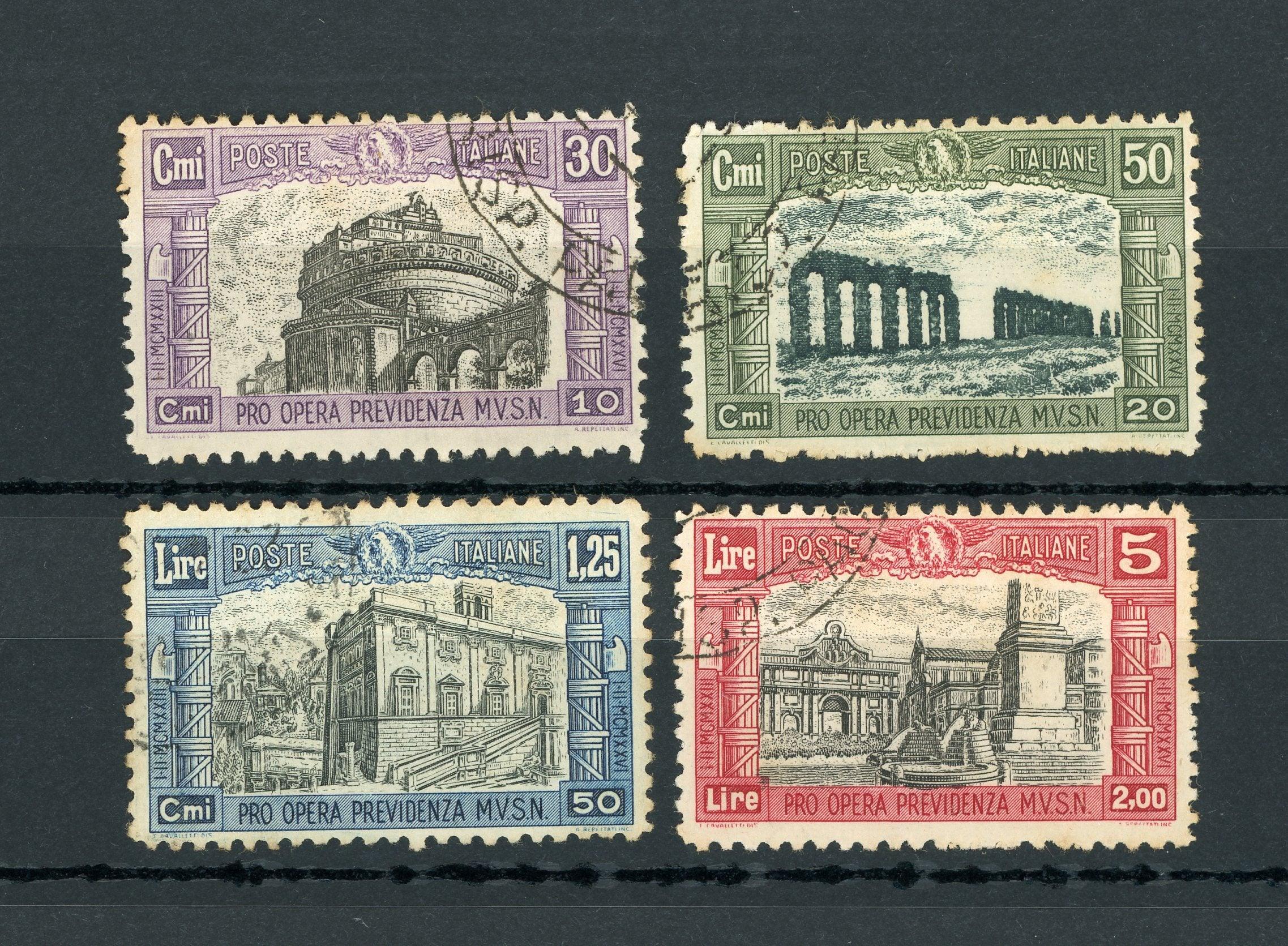 Italie 1928 - Série de timbres - Yvert n°209/212 - Timbres-Et-Passion