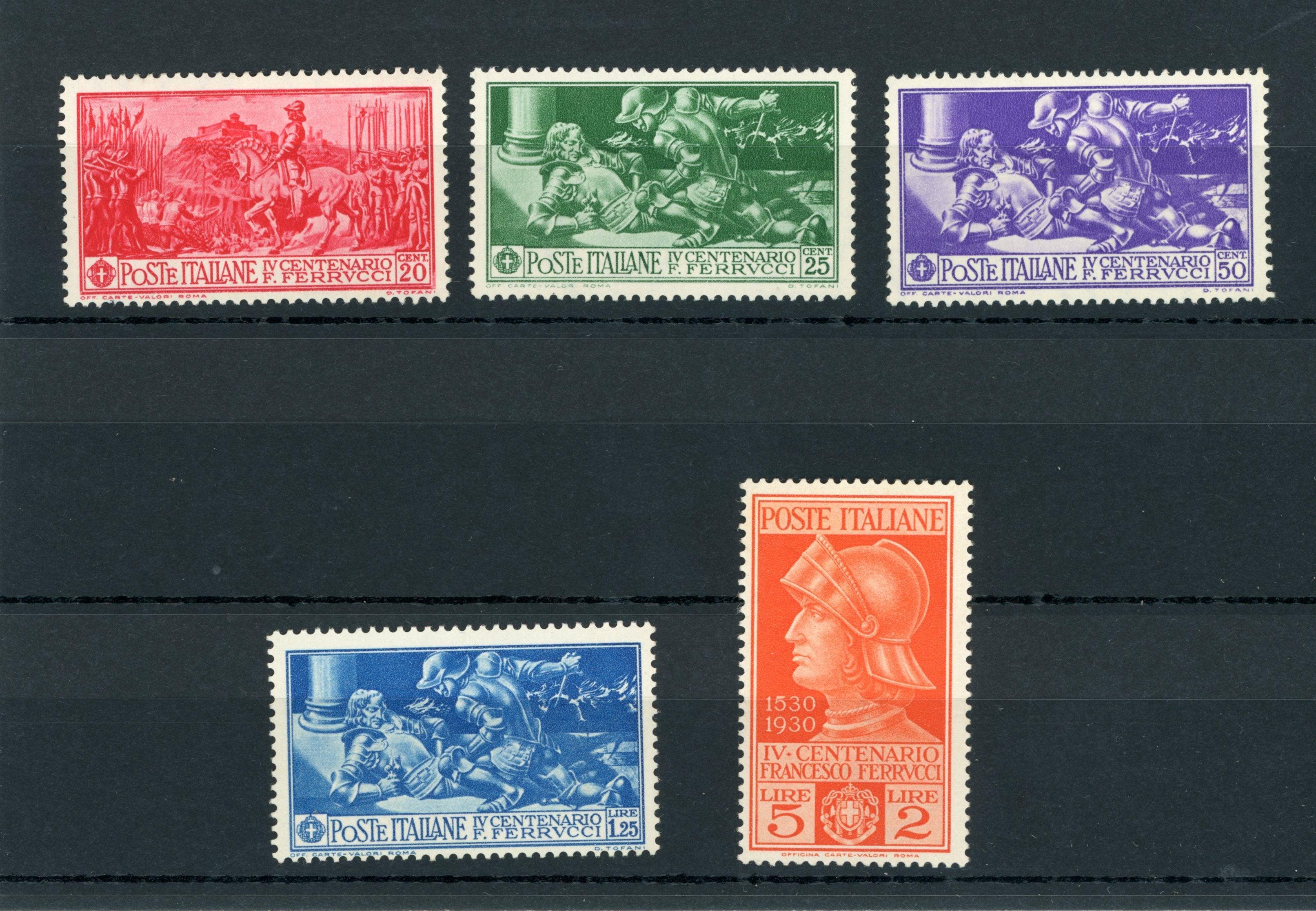 Italie 1930 - Série complète Luxe - Yvert n°258/262 - Timbres-Et-Passion