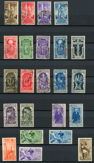 Italie 1933/1934 - Collection complète - Yvert n°321/343 - Timbres-Et-Passion