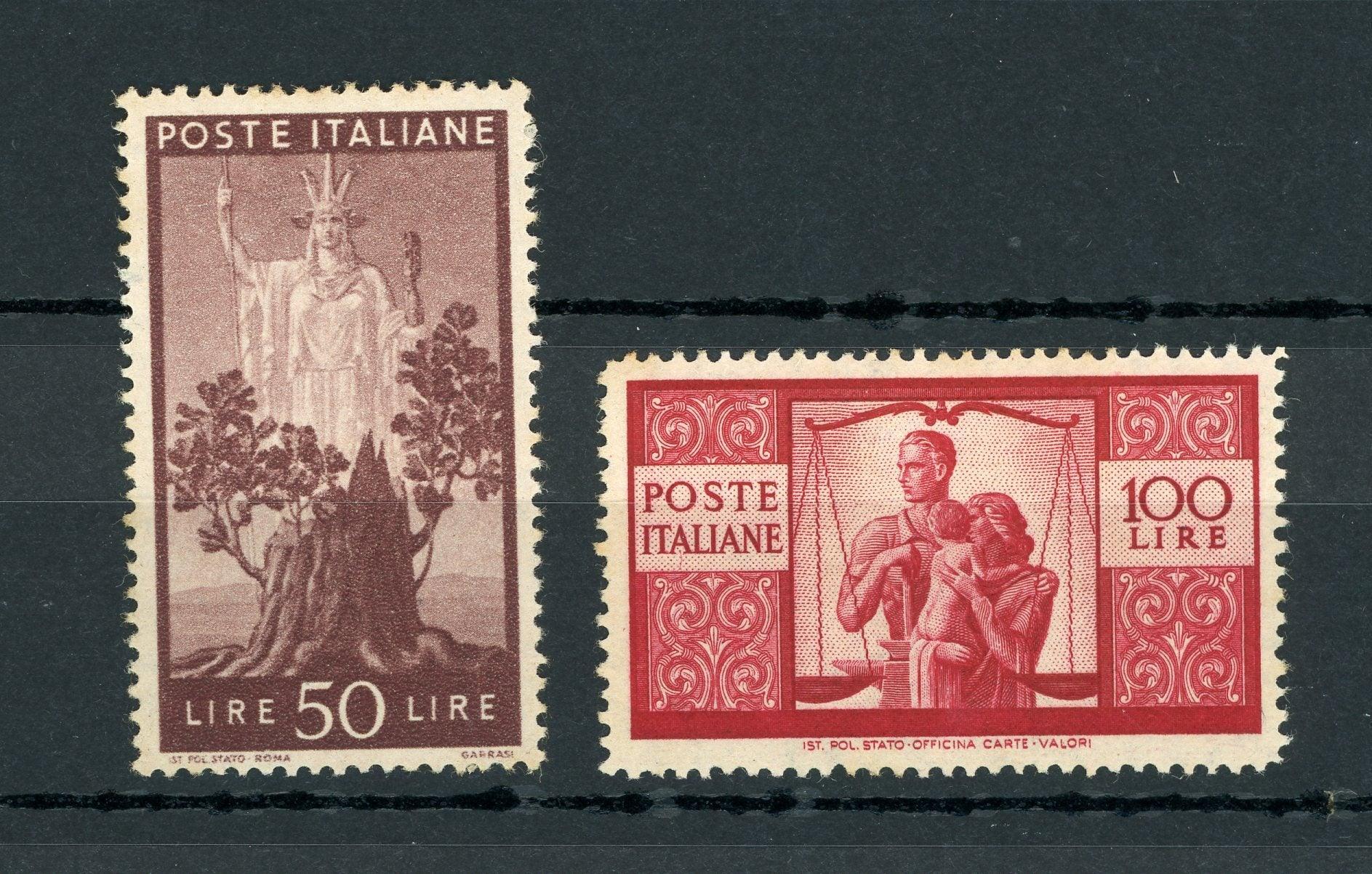 Italie 1945/1948 - Série de timbres - Yvert n°502/503 - Timbres-Et-Passion