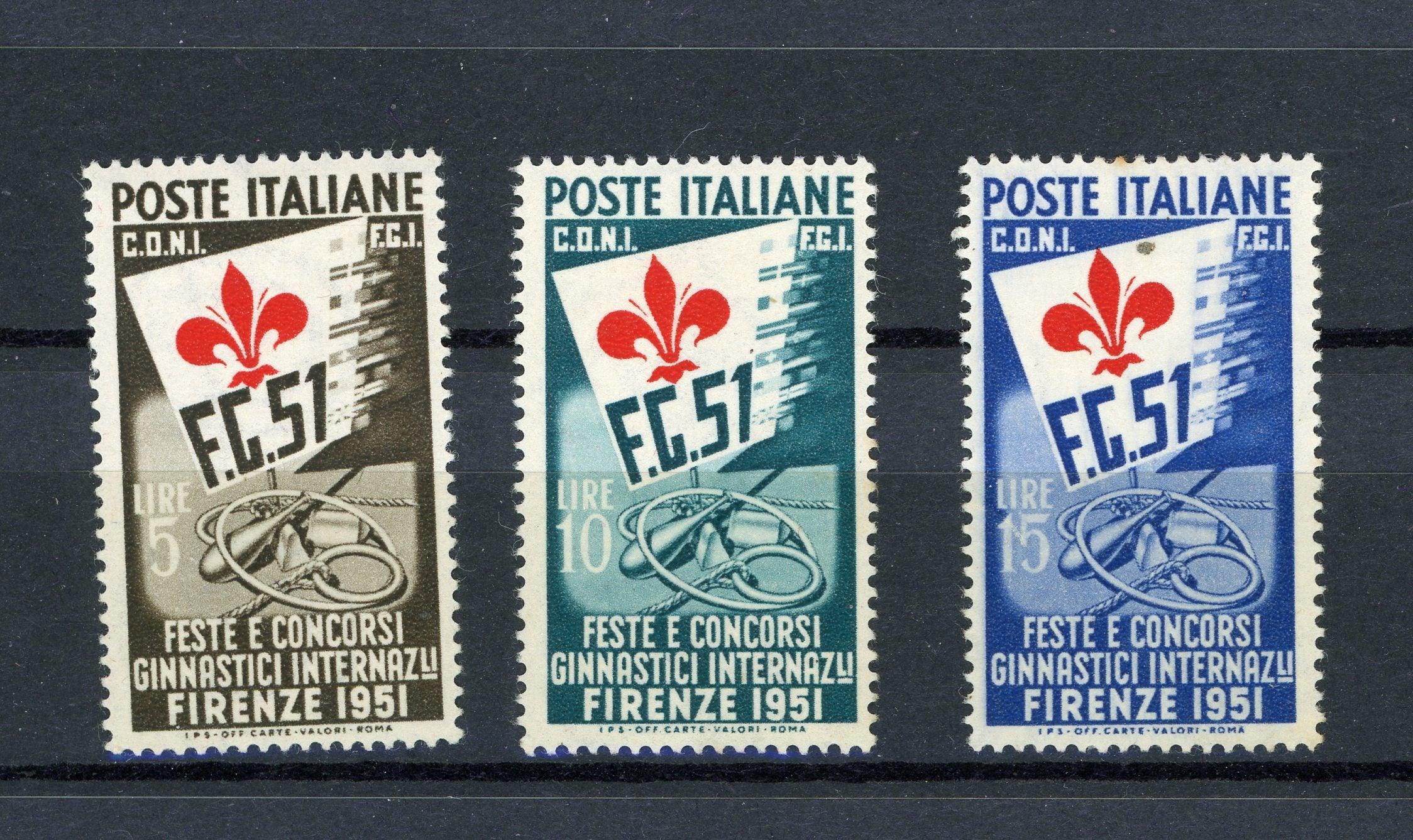 Italie 1951 - Collection complète - Yvert n°591/604 - Timbres-Et-Passion