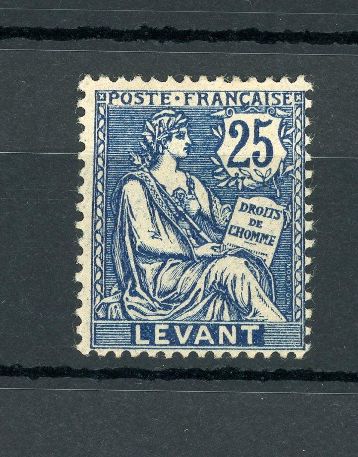 Levant 1906 - Type Mouchon, 25cts bleu - Yvert n°24 - Timbres-Et-Passion