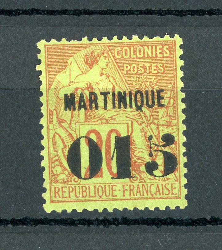 Martinique 1888/1891 - 015cts sur 20cts brique sur vert - Yvert n°6 - Timbres-Et-Passion