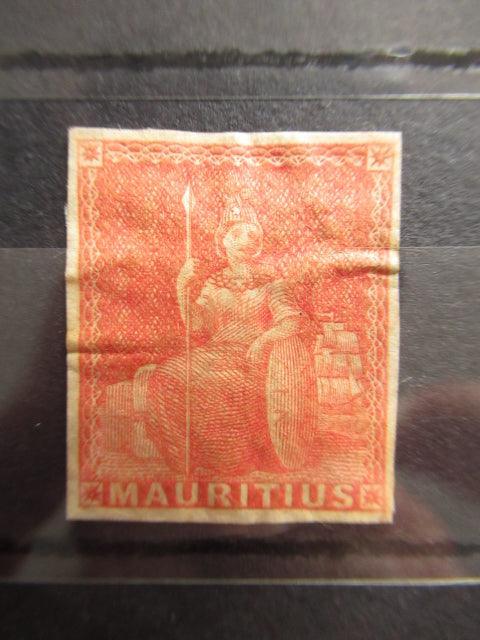 Maurice 1858 - (6p) rouge - Yvert n°13 - Timbres-Et-Passion