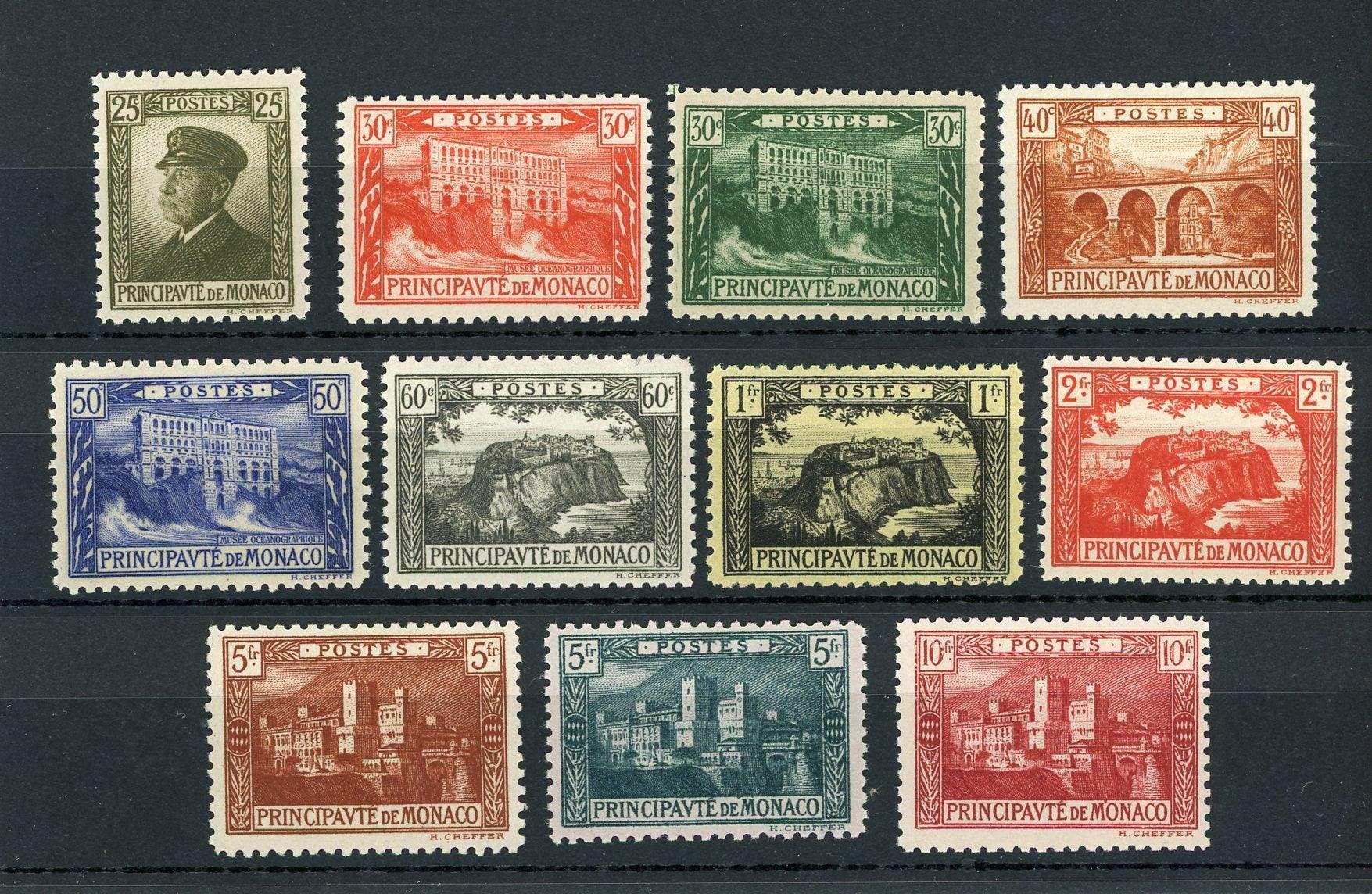 Monaco 1922/1923 - Neuf sans charnière, série complète - Yvert n°54/64 - Timbres-Et-Passion