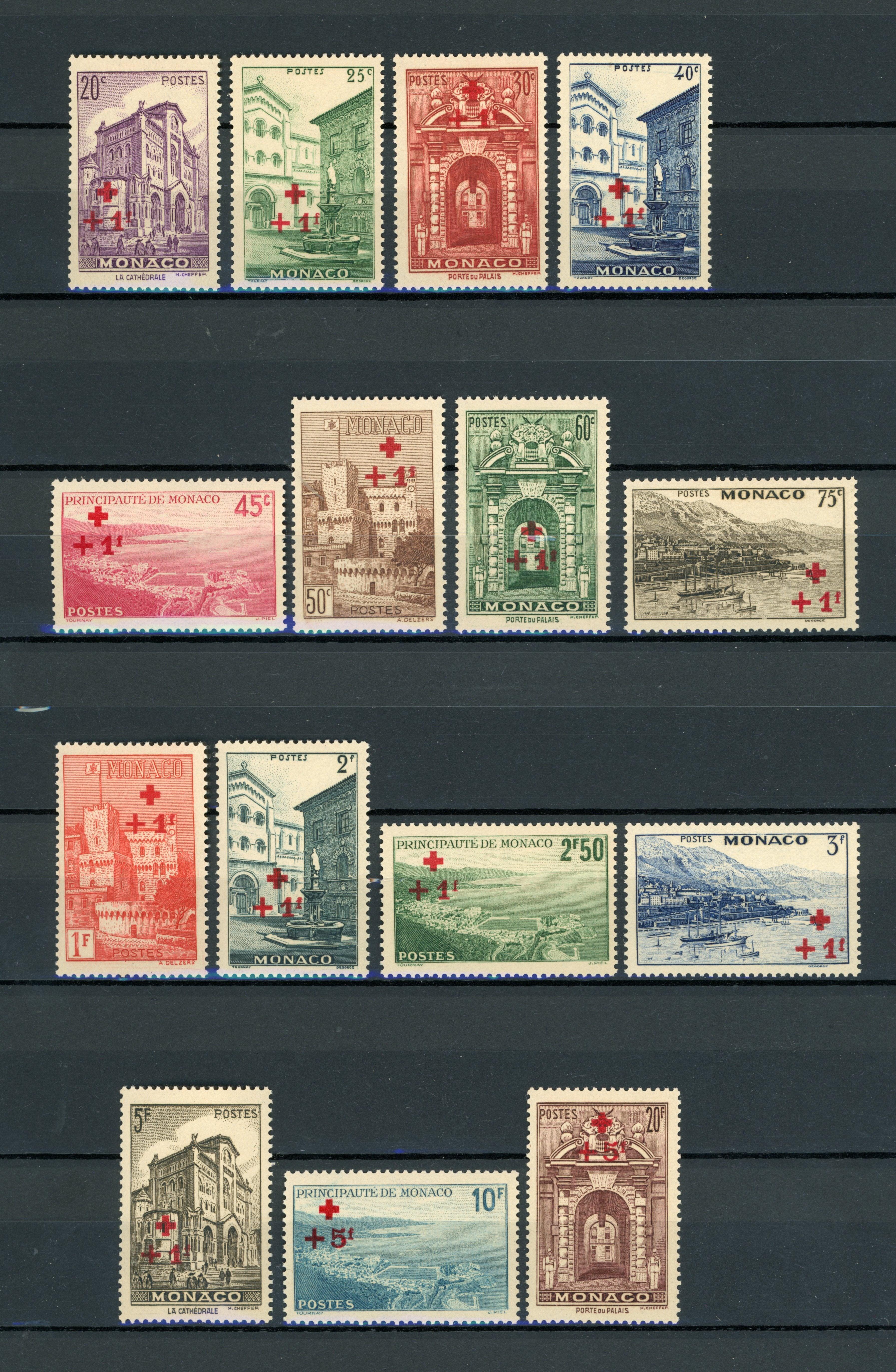 Monaco 1940 - Série complète - Yvert n°200/214 - Timbres-Et-Passion