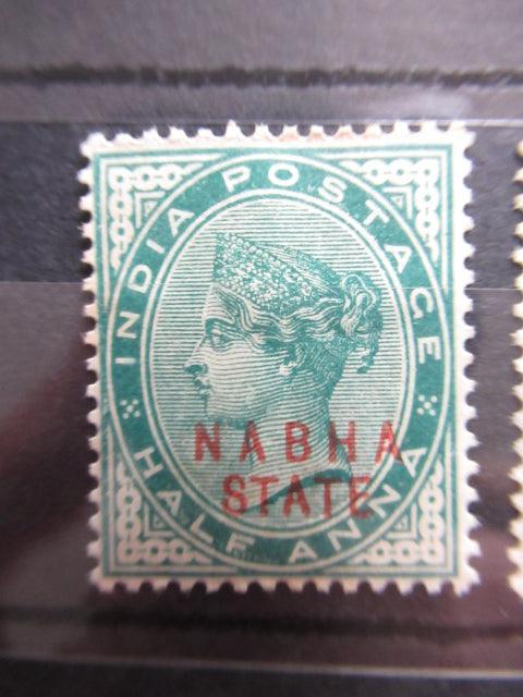 Nabha 1887/1900 - Surcharge rouge - Yvert n°23/25 - Timbres-Et-Passion