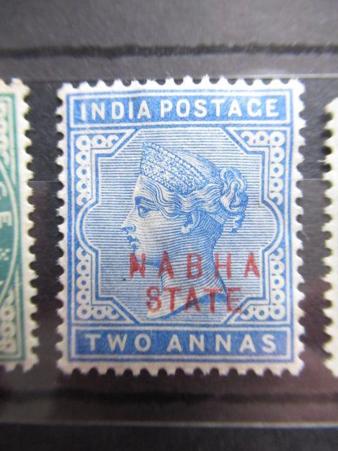 Nabha 1887/1900 - Surcharge rouge - Yvert n°23/25 - Timbres-Et-Passion