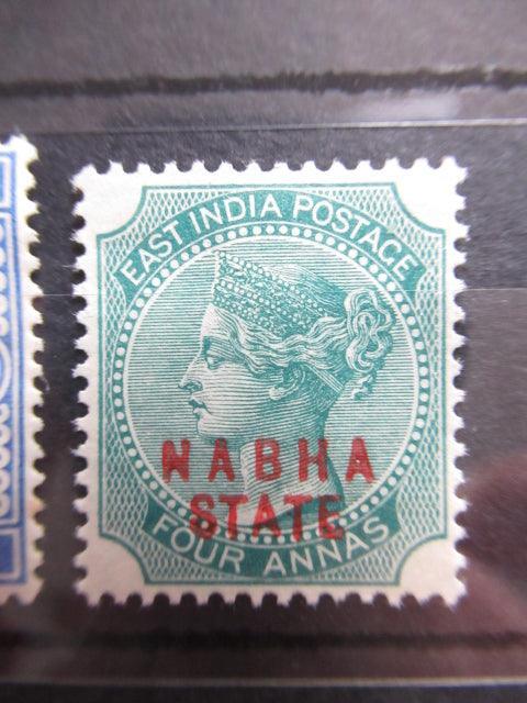 Nabha 1887/1900 - Surcharge rouge - Yvert n°23/25 - Timbres-Et-Passion