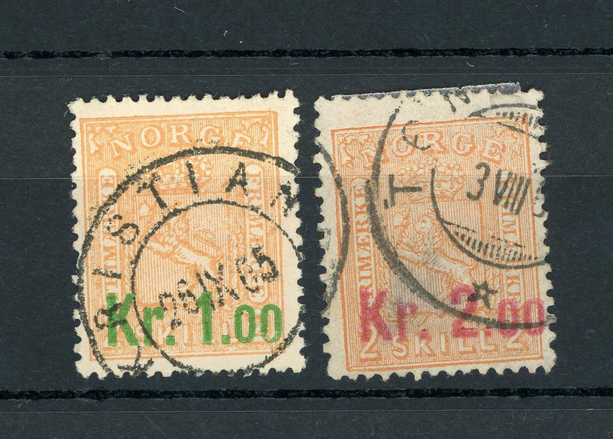 Norvège 1905/1908 - Sélection - Yvert n°60 et 62 - Timbres-Et-Passion