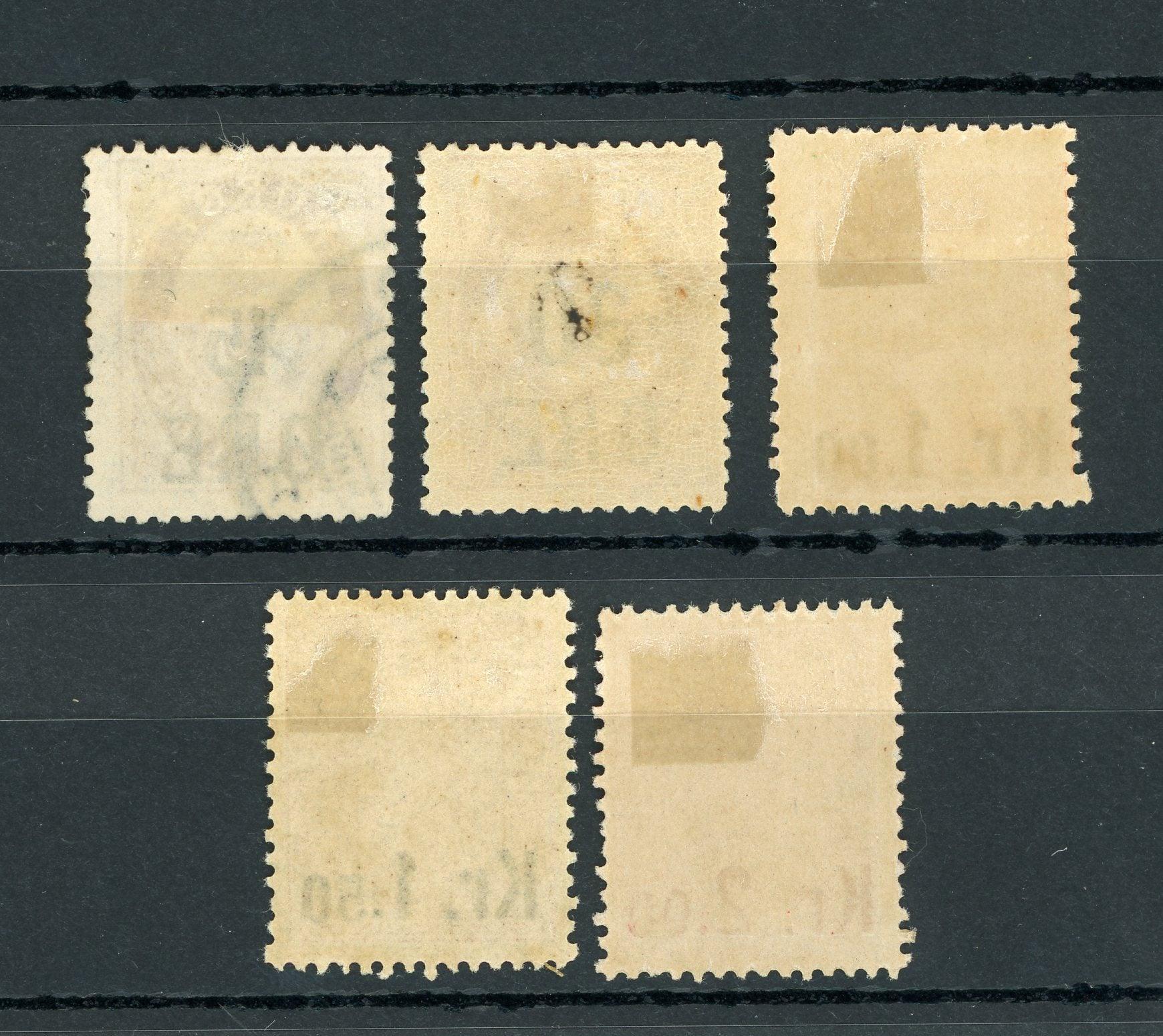 Norvège 1905/1908 - Série complète - Yvert n°58/62 - Timbres-Et-Passion