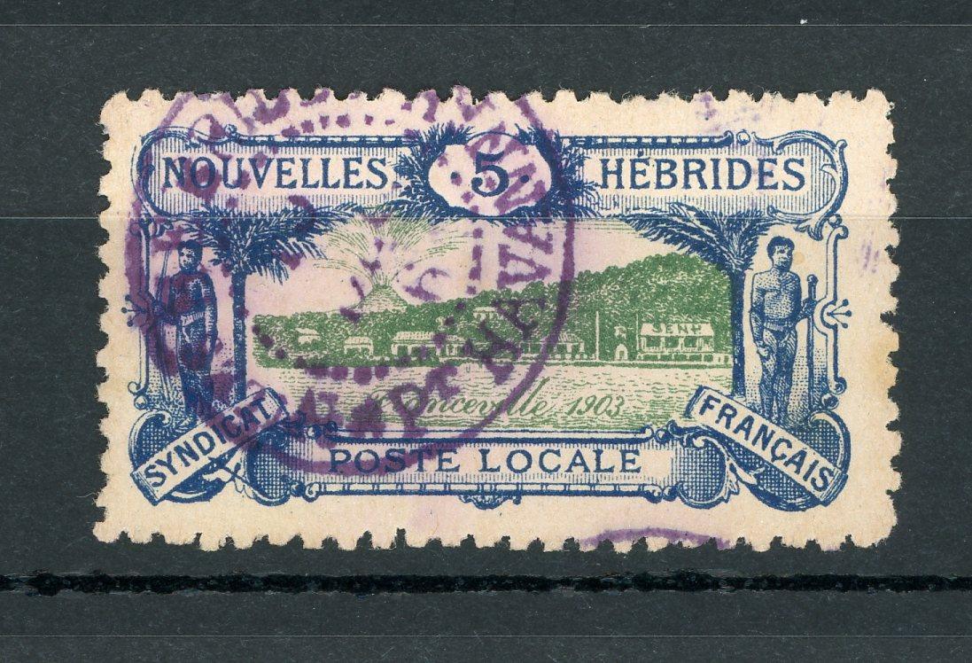 Nouvelles-Hébrides 1903 - Poste locale, 5cts bleu et vert - Yvert n°3 - Timbres-Et-Passion