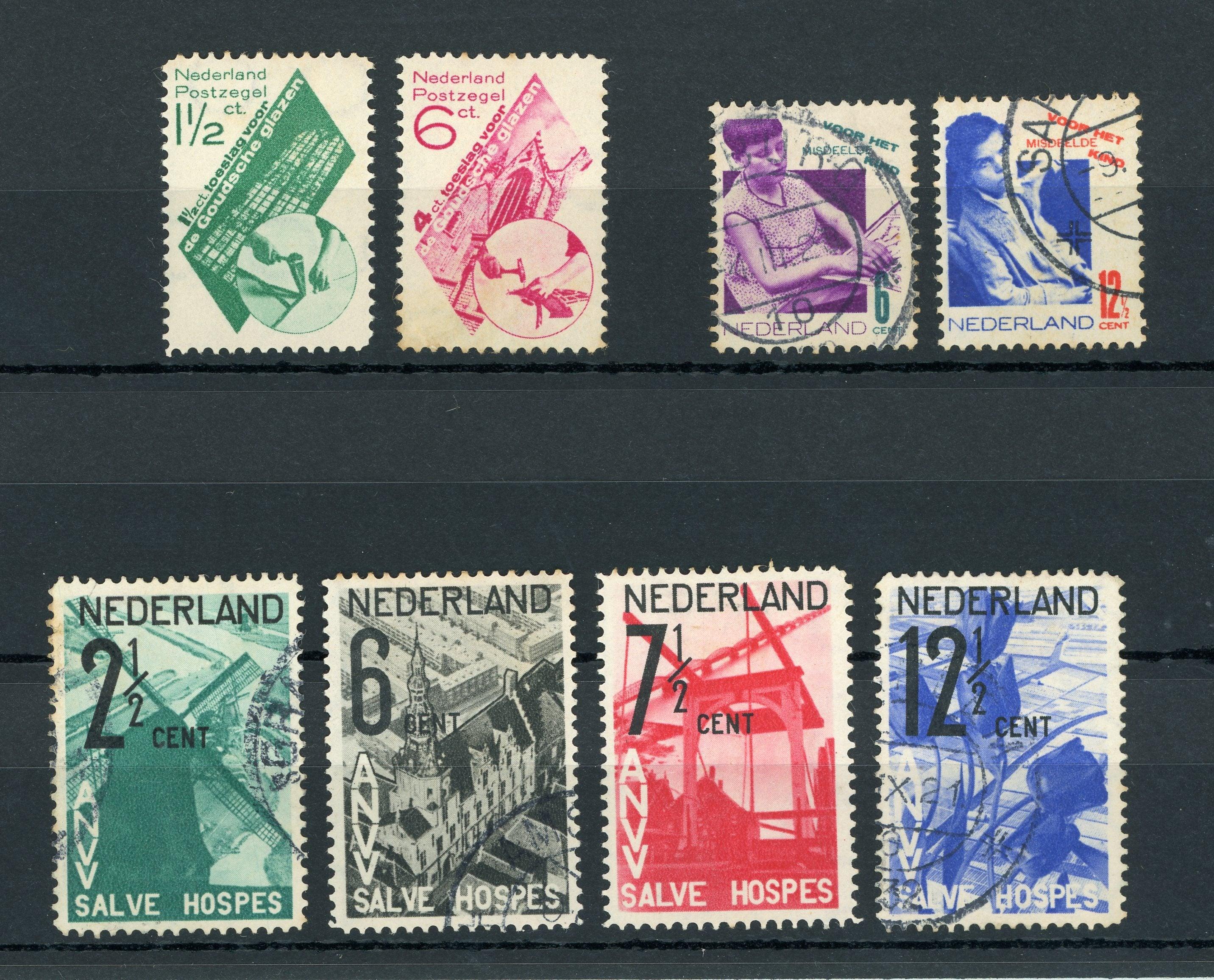 Pays-Bas 1931/1932 - Collection de timbres - NVPH n°238/239, 242/243 et 244/247 - Timbres-Et-Passion