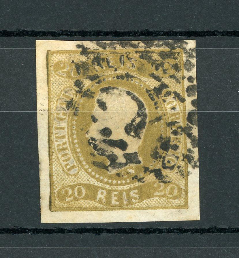 Portugal 1866/1867 - Louis 1er, 20R bistre - Yvert n°20 - Timbres-Et-Passion