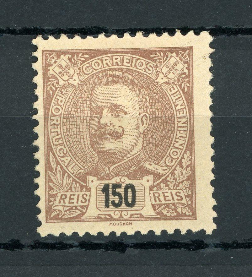 Portugal 1895/1905 - Charles 1er, 150R brun-rouge sur paille - Yvert n°141 - Timbres-Et-Passion