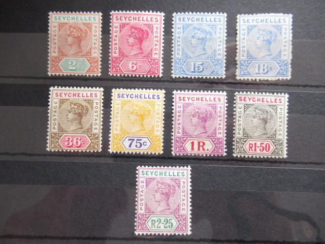 Seychelles 1897/1900 - Victoria, série complète - Yvert n°20/28 - Timbres-Et-Passion