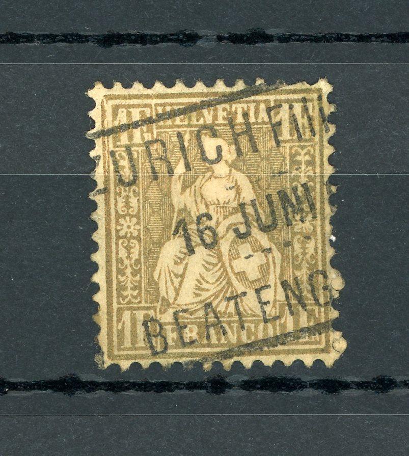 Suisse 1862 - 1Fr or - Yvert n°41 - Timbres-Et-Passion