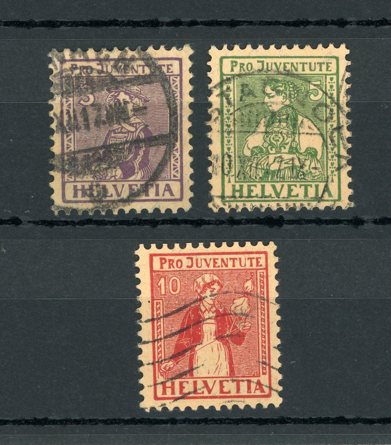 Suisse 1917 - Série complète - Yvert n°154/156 - Timbres-Et-Passion