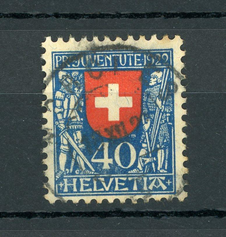 Suisse 1922 - 40+10cts bleu et rouge - Yvert n°191 - Timbres-Et-Passion