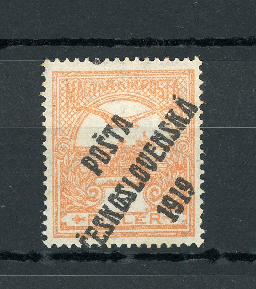 Tchécoslovaquie 1919 - Signé, 3Fi orange - Yvert n°67 - Timbres-Et-Passion