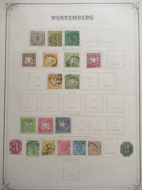 Wurtemberg 1851/19.2 - Collection avancée de timbres - Cote 1300€ (Yvert 2020) - Timbres-Et-Passion