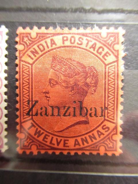 Zanzibar 1895 - Timbres de l'Inde anglaise surchargés - Yvert n°9/10 - Timbres-Et-Passion